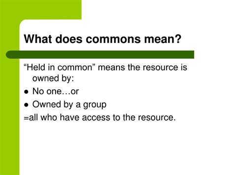 what does commons mean